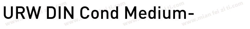 URW DIN Cond Medium字体转换
